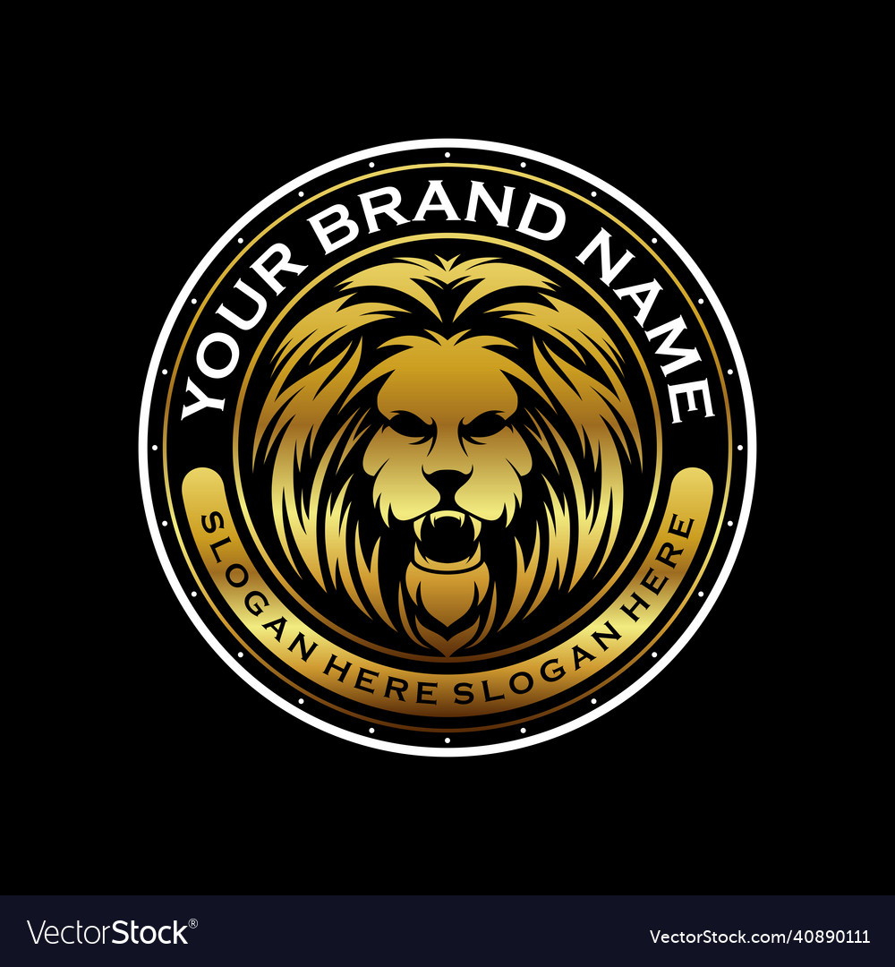 Lion logo template Royalty Free Vector Image - VectorStock