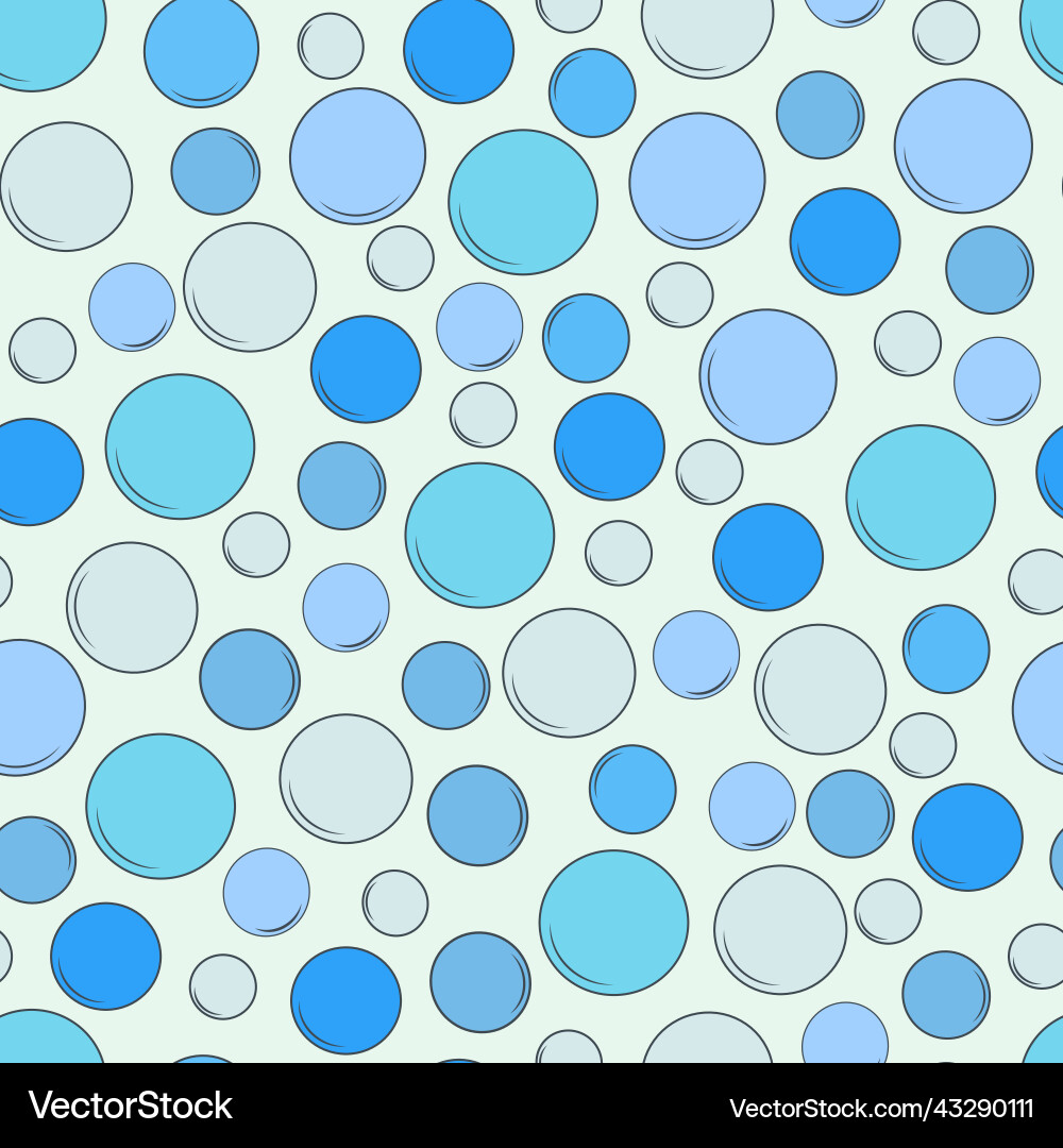 Seamless pattern with soap bubbles on a white Vector Image