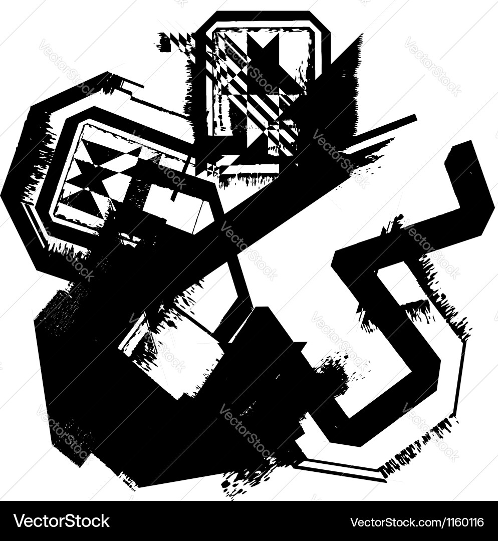 Grunge font Royalty Free Vector Image - VectorStock