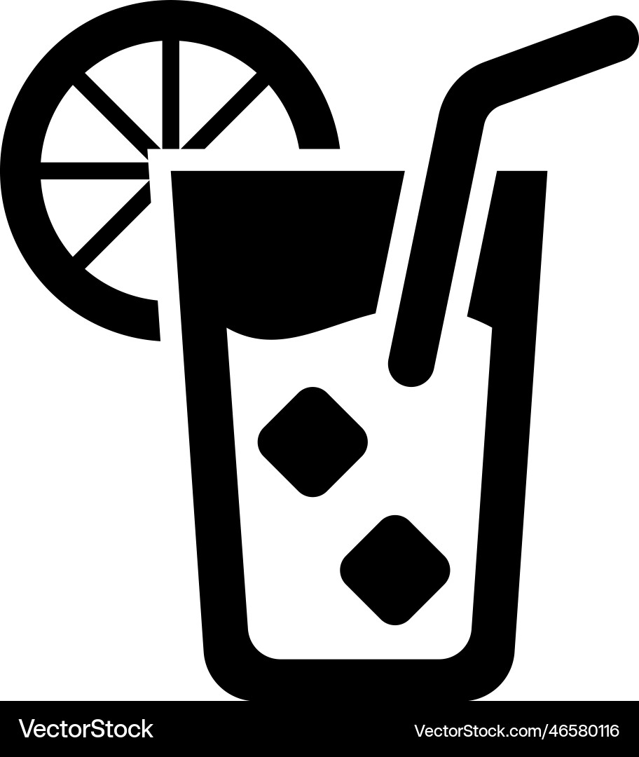 Juice solid icon style eps 1 Royalty Free Vector Image