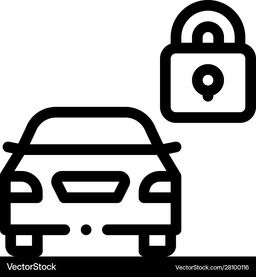 Machine safe closed icon outline Royalty Free Vector Image