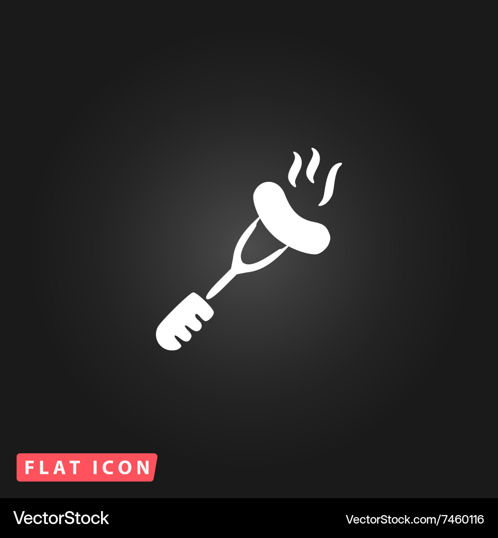 Sausage flat icon Royalty Free Vector Image - VectorStock