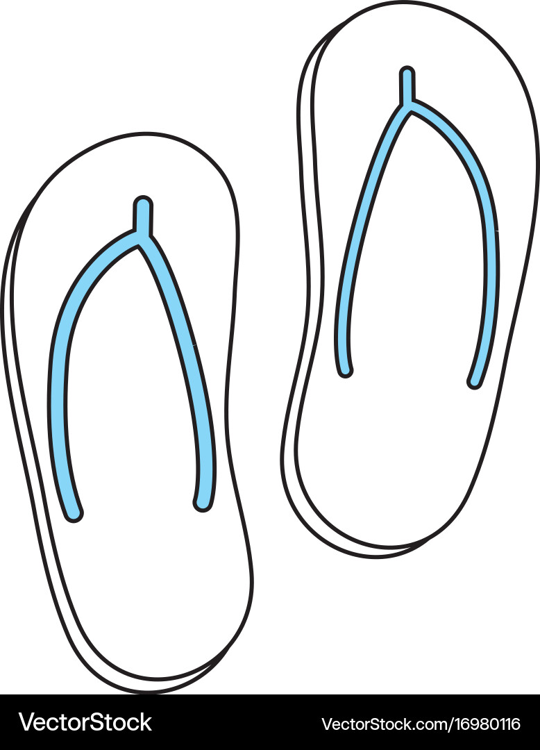 Summer flip flops Royalty Free Vector Image - VectorStock