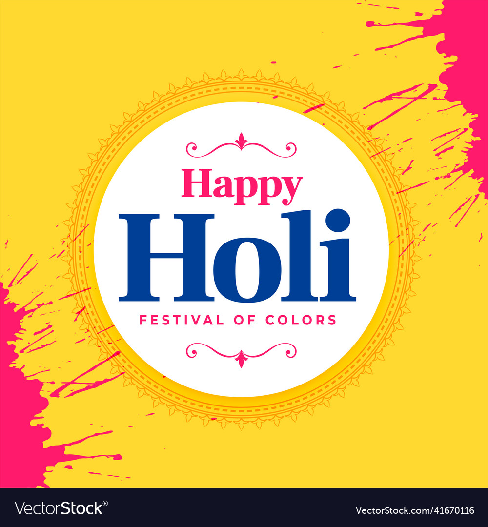 Traditional happy holi festival of colors Vector Image