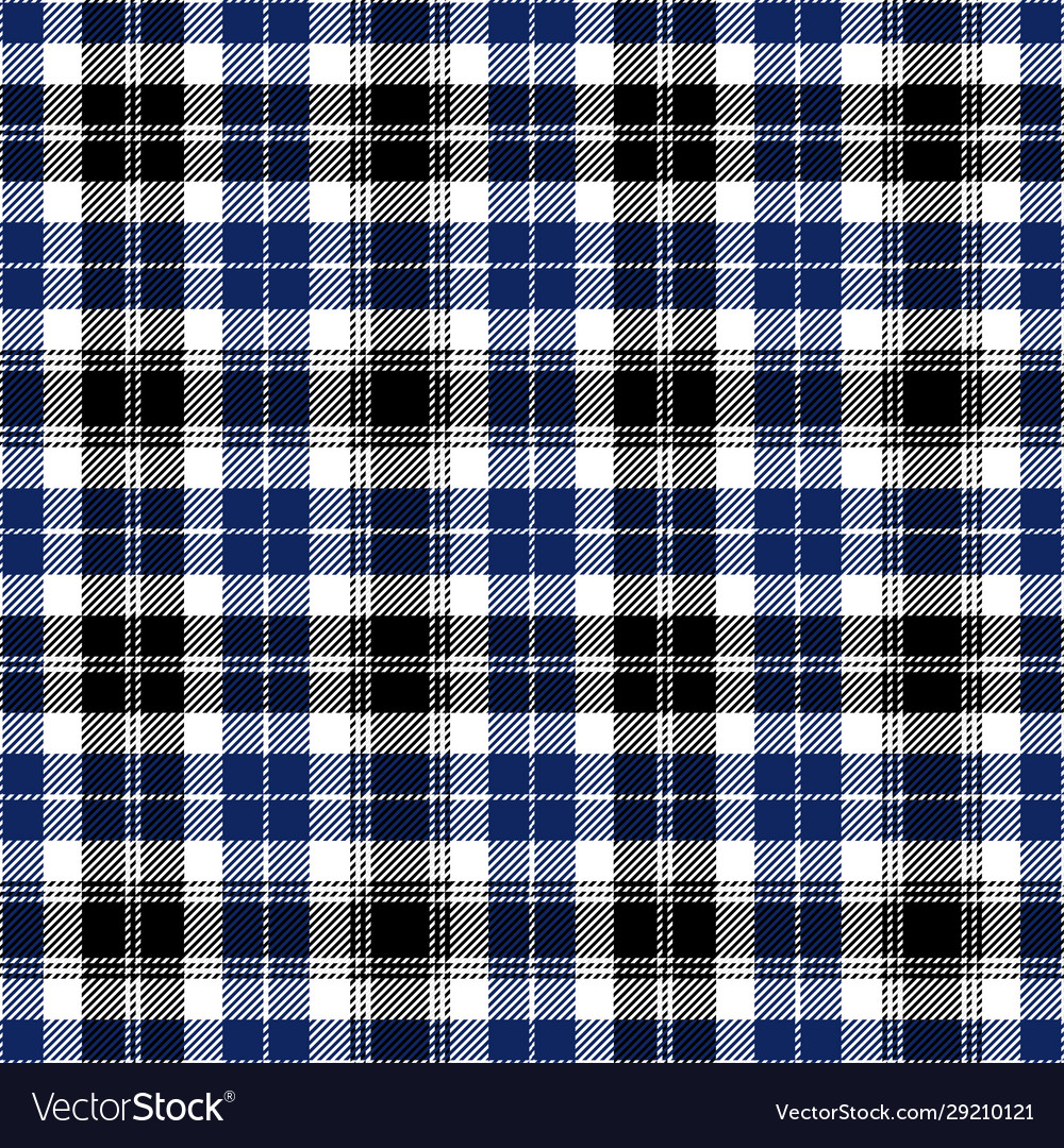 Black and blue tartan plaid scottish pattern Vector Image