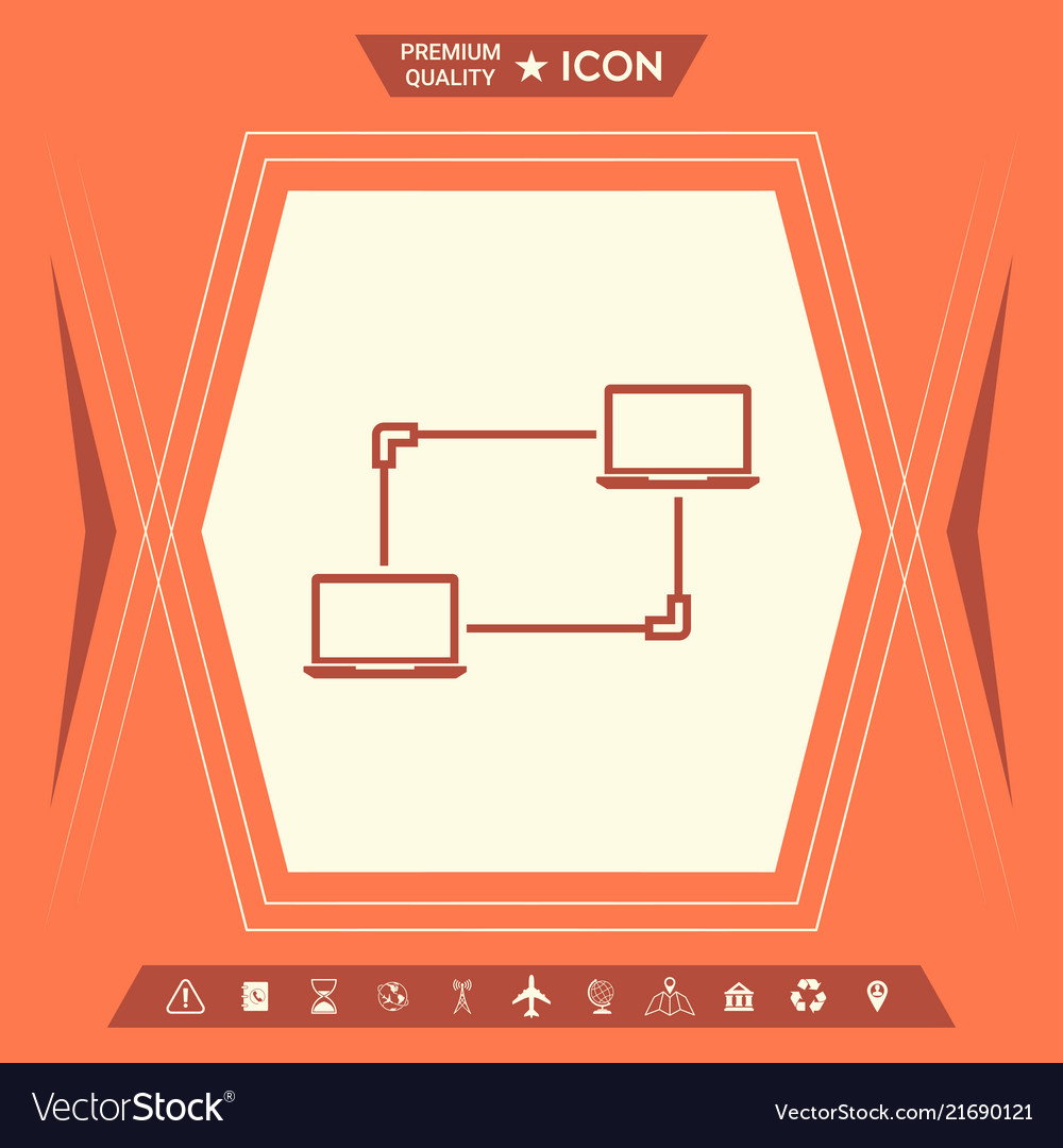 Computer network data exchange transfer concept Vector Image