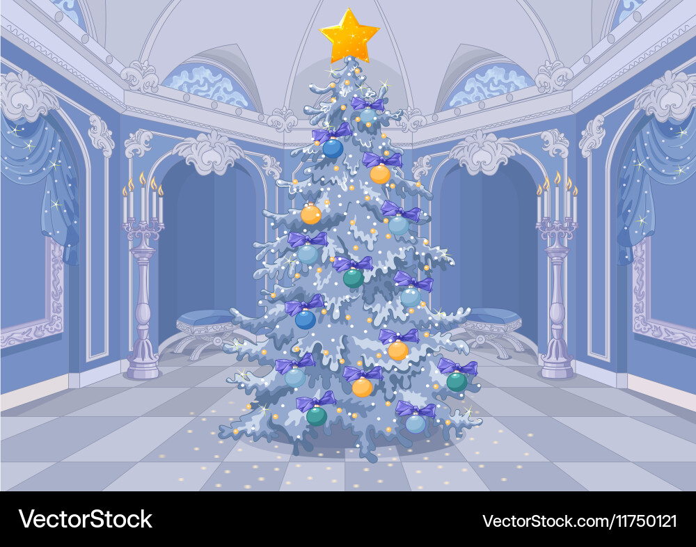 Decorated christmas tree Royalty Free Vector Image