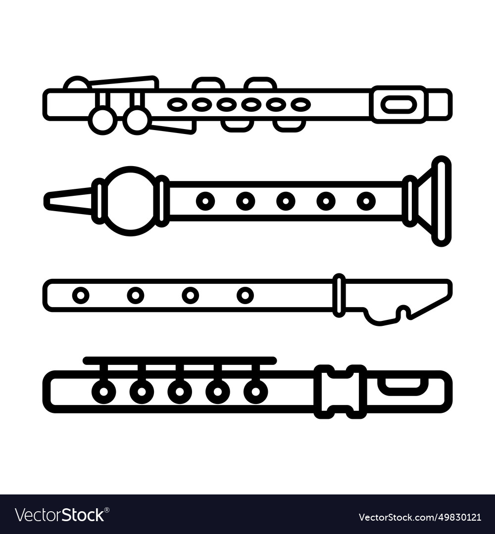 Flute icon Royalty Free Vector Image - VectorStock