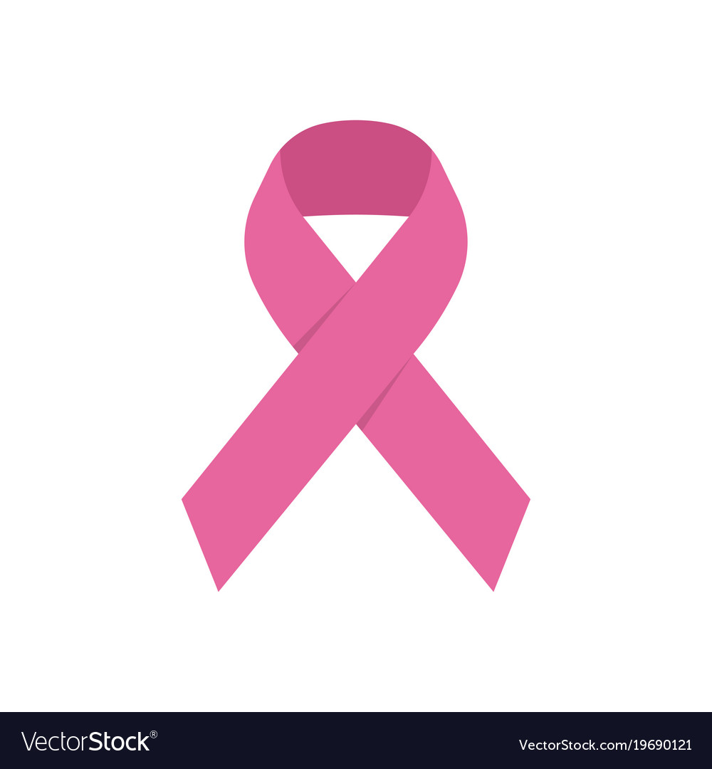 Symbol Pink Ribbon, Breast Cancer Awareness, Icon, on transparent  background. Vector illustration Stock Vector