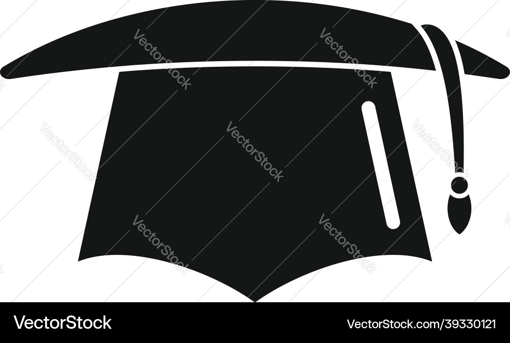 Student graduation hat icon simple school Vector Image