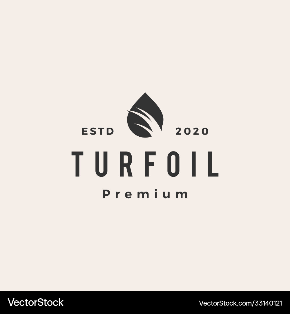 Turf oil hipster vintage logo icon Royalty Free Vector Image