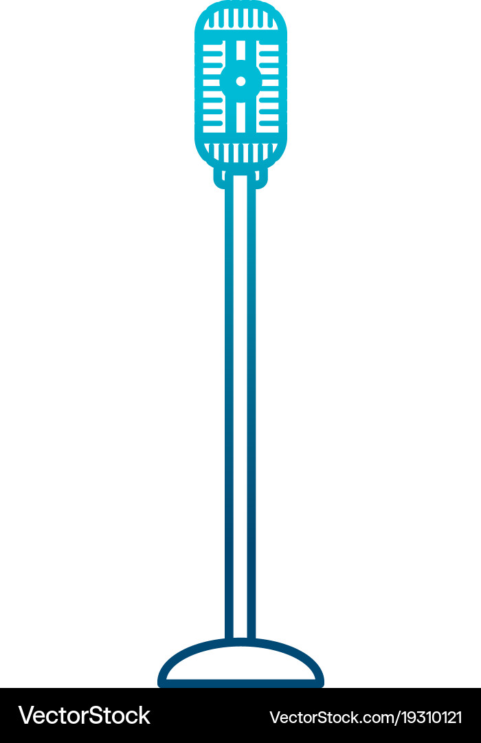 Vintage microphone isolated Royalty Free Vector Image