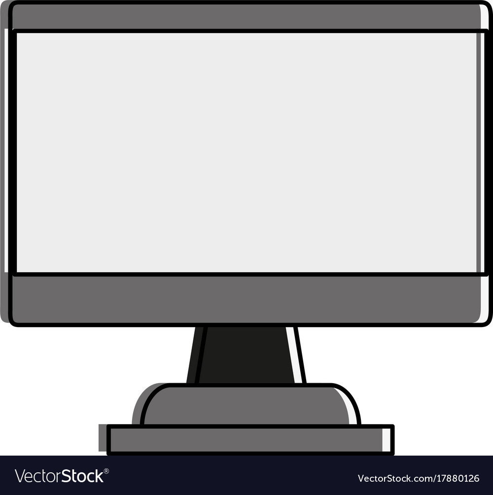Computer blank screen icon image Royalty Free Vector Image