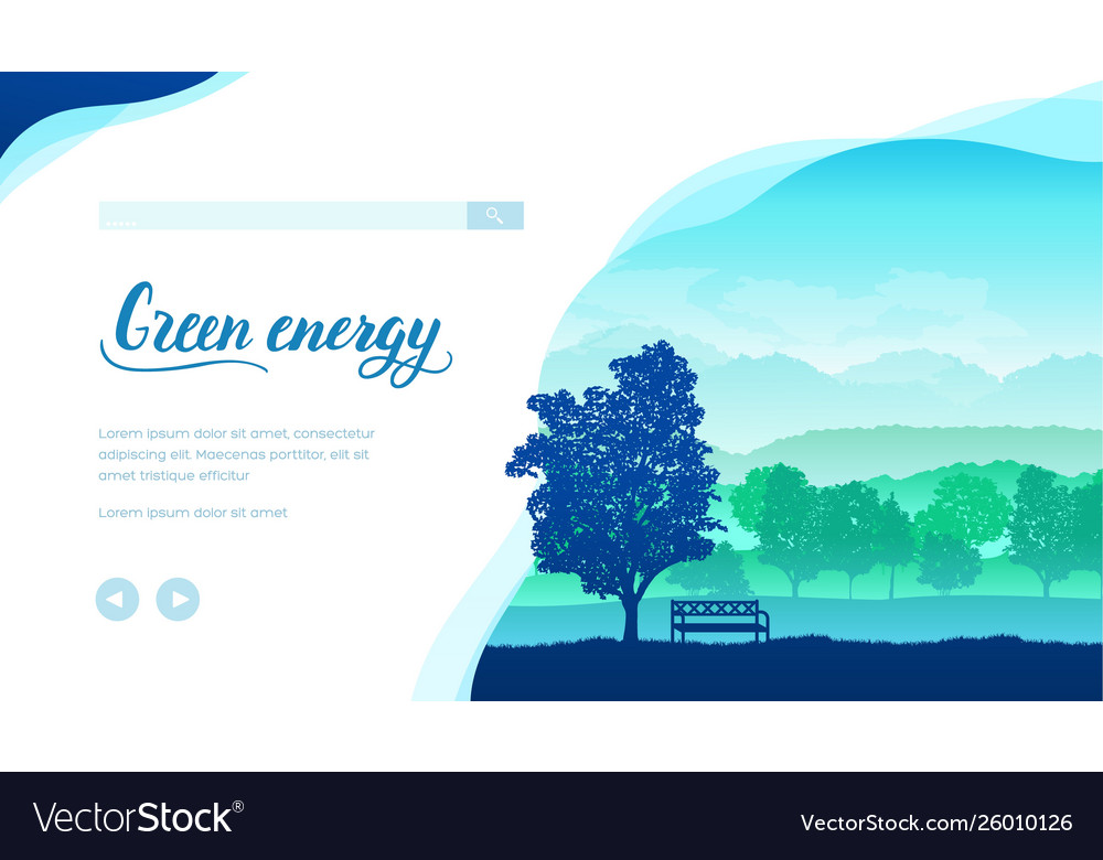 Green energy landing page template