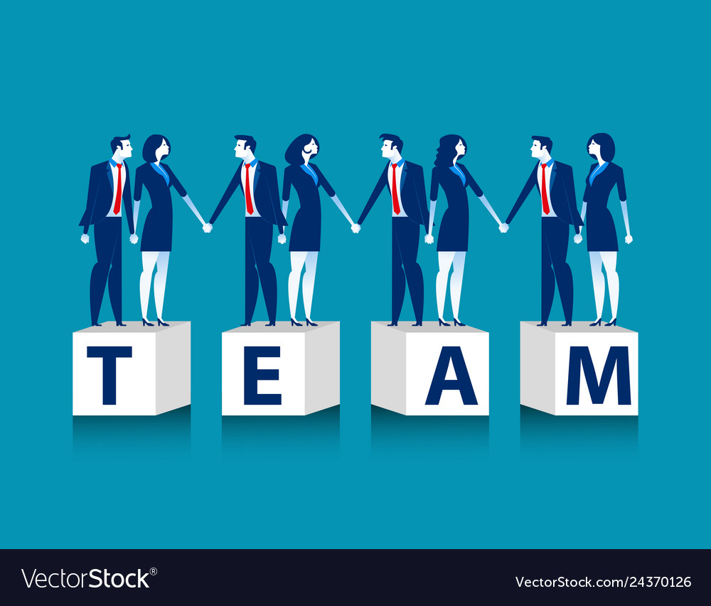 Join hands business team concept Royalty Free Vector Image