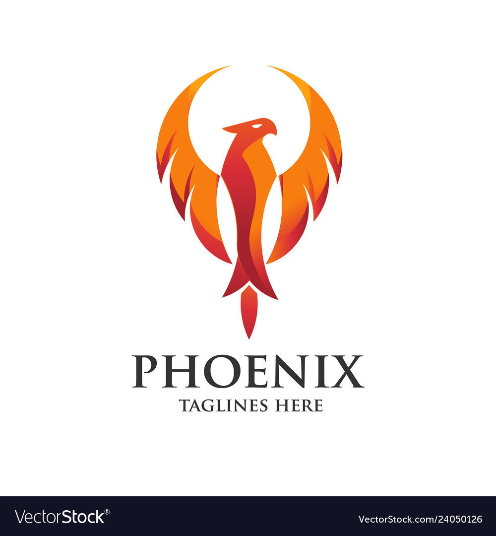 Luxury phoenix logo concept Royalty Free Vector Image