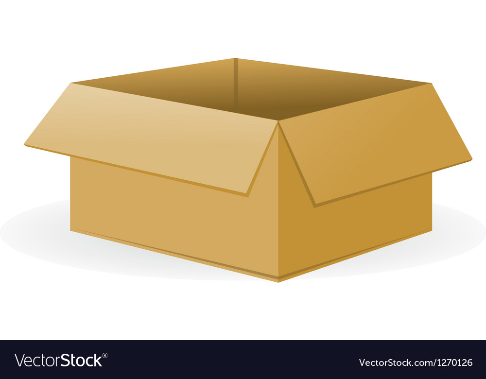 Open cardboard package Royalty Free Vector Image