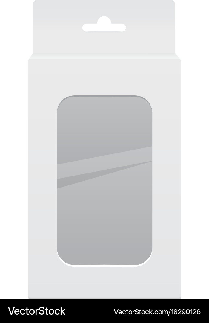 Realistic white package box for software Vector Image