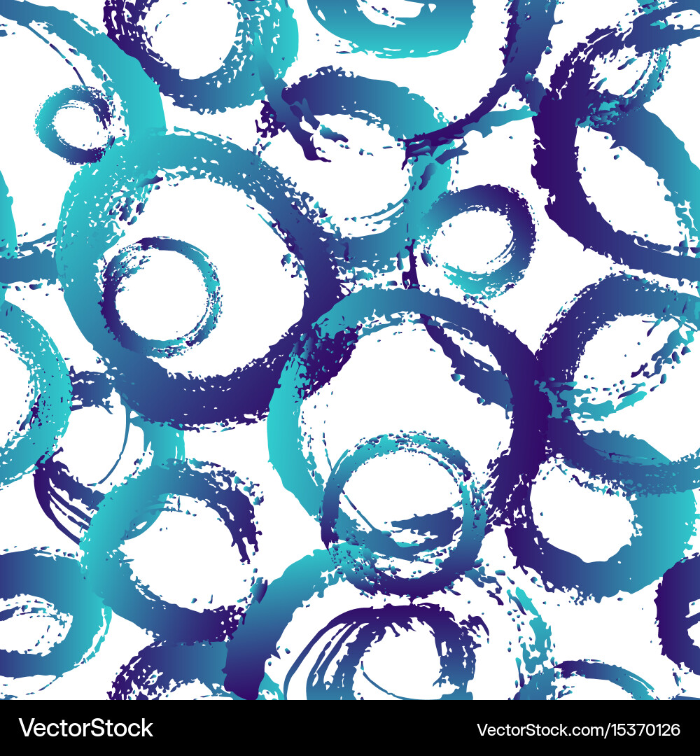 Seamless pattern with brush circles Royalty Free Vector