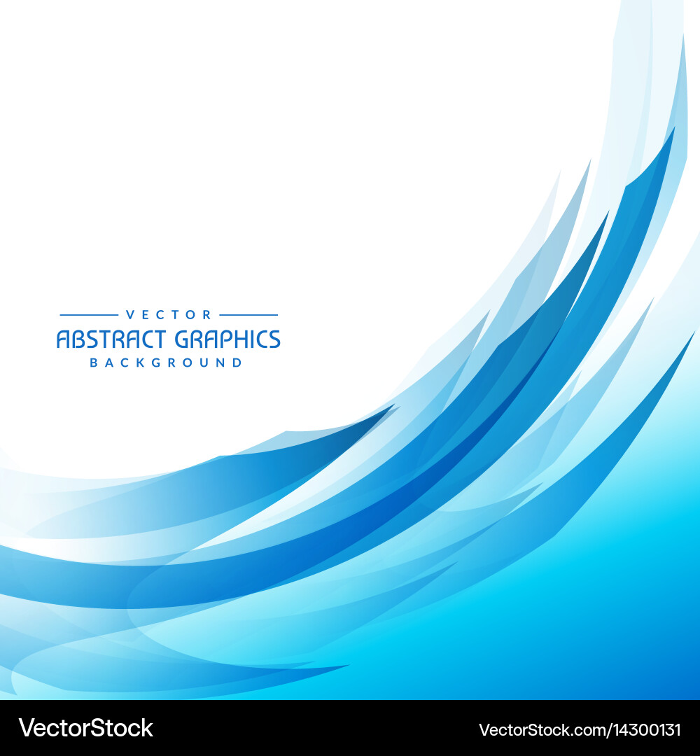 Blue abstract wave background Royalty Free Vector Image