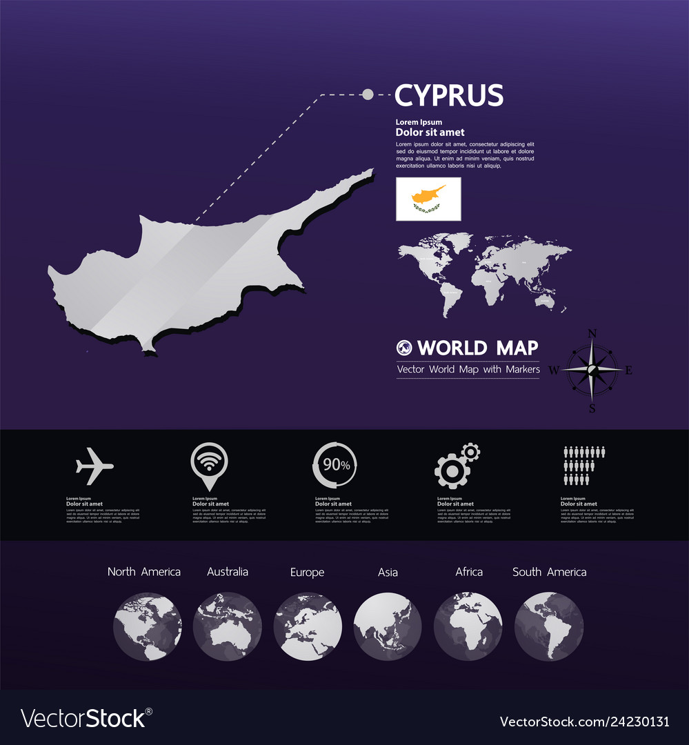 Cyprus Map Royalty Free Vector Image Vectorstock Cyprus Map Royalty Free Vector Image Vectorstock