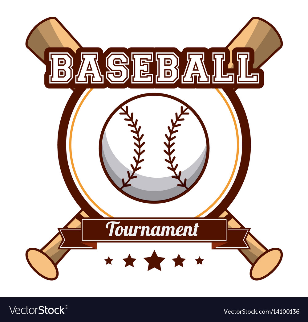 Baseball sport tournament poster Royalty Free Vector Image