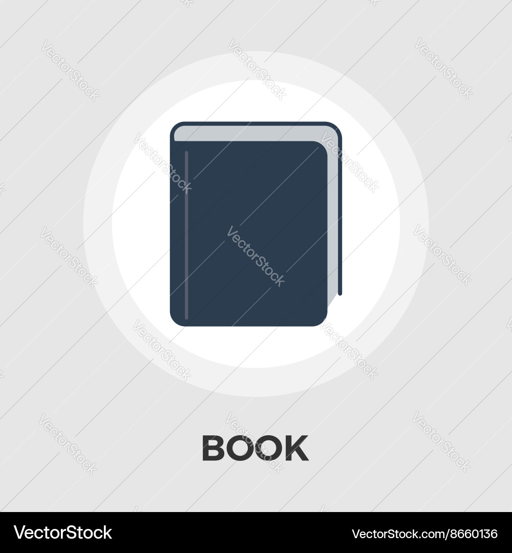 Book flat icon Royalty Free Vector Image - VectorStock