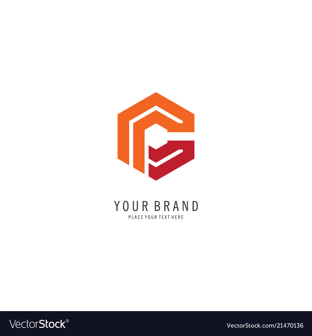 Hexagon Letter C Logo Royalty Free Vector Image