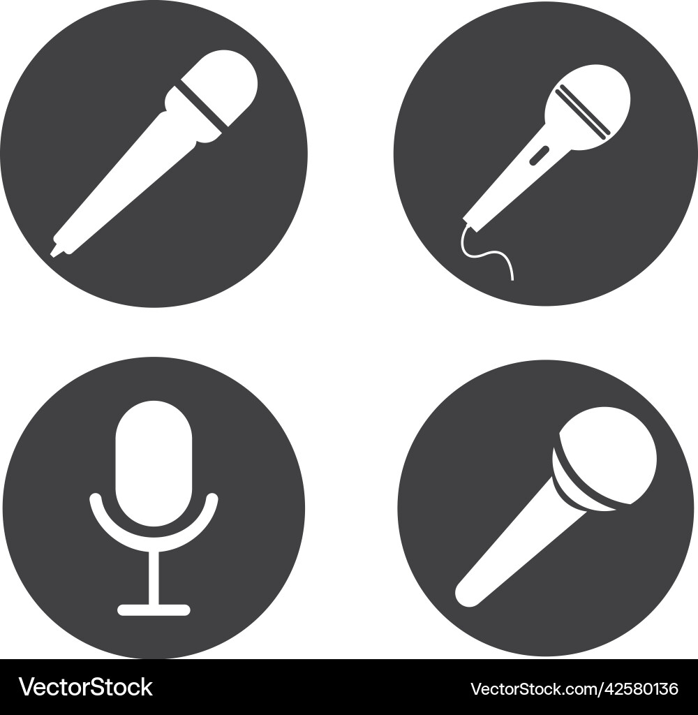 Microphone icon Royalty Free Vector Image - VectorStock