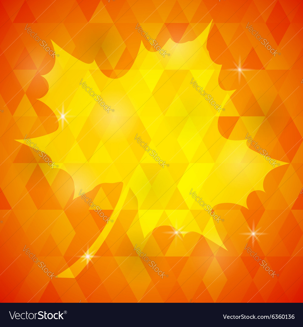 Yellow mosaic autumn leaf Royalty Free Vector Image