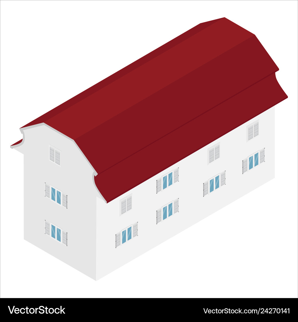 Isometric building Royalty Free Vector Image - VectorStock