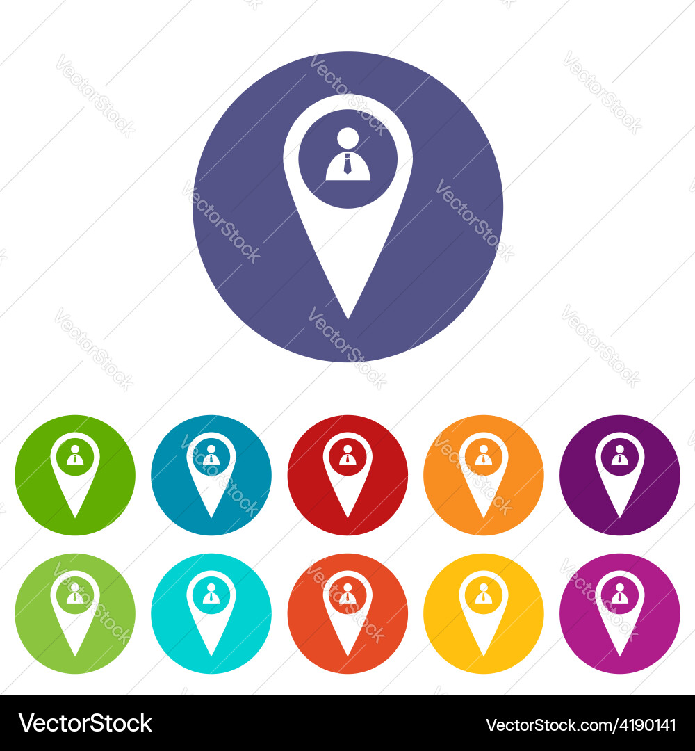 Man pointer flat icon Royalty Free Vector Image