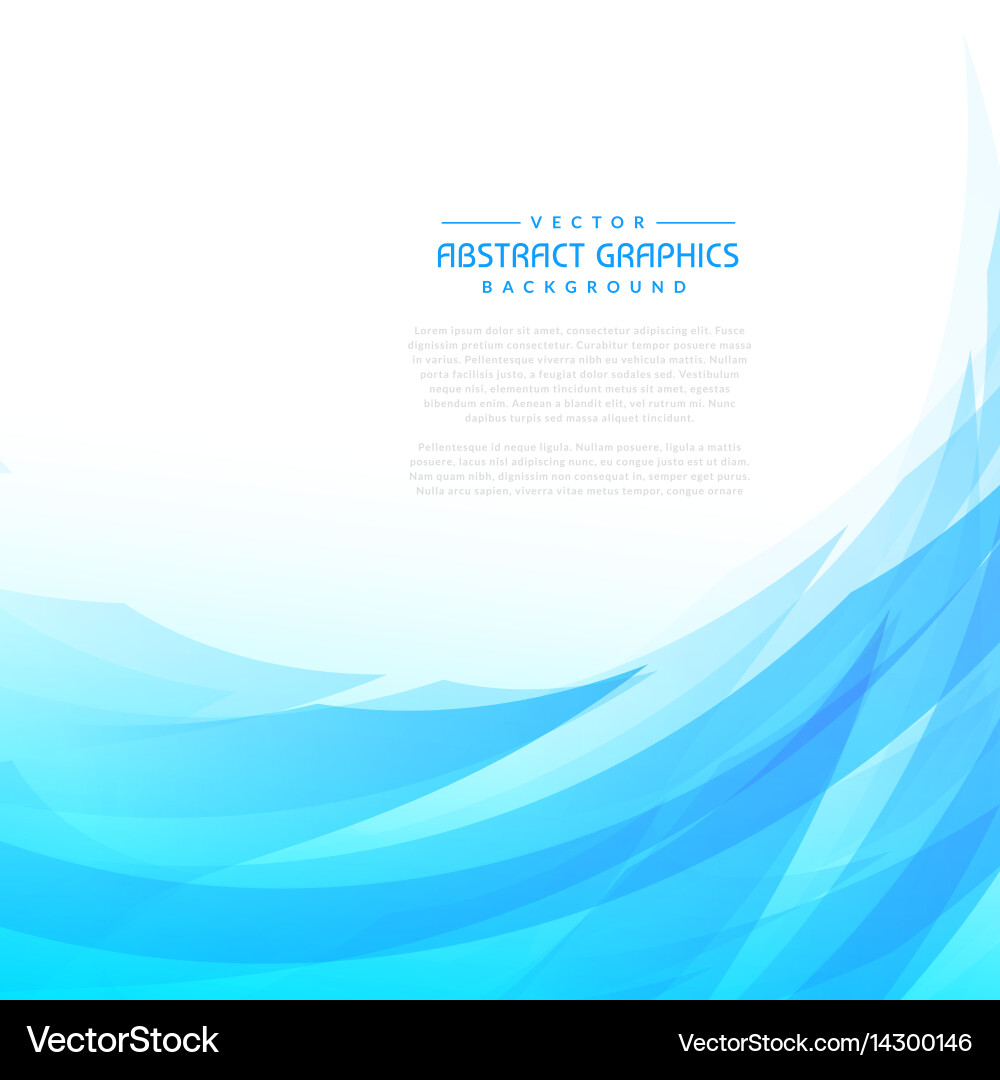 Blue abstract wave background Royalty Free Vector Image