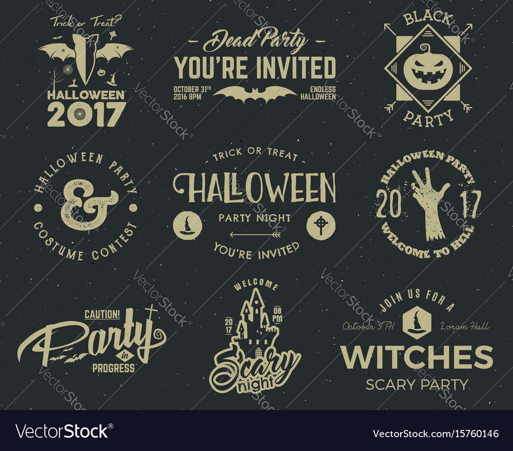 halloween 2017 party label