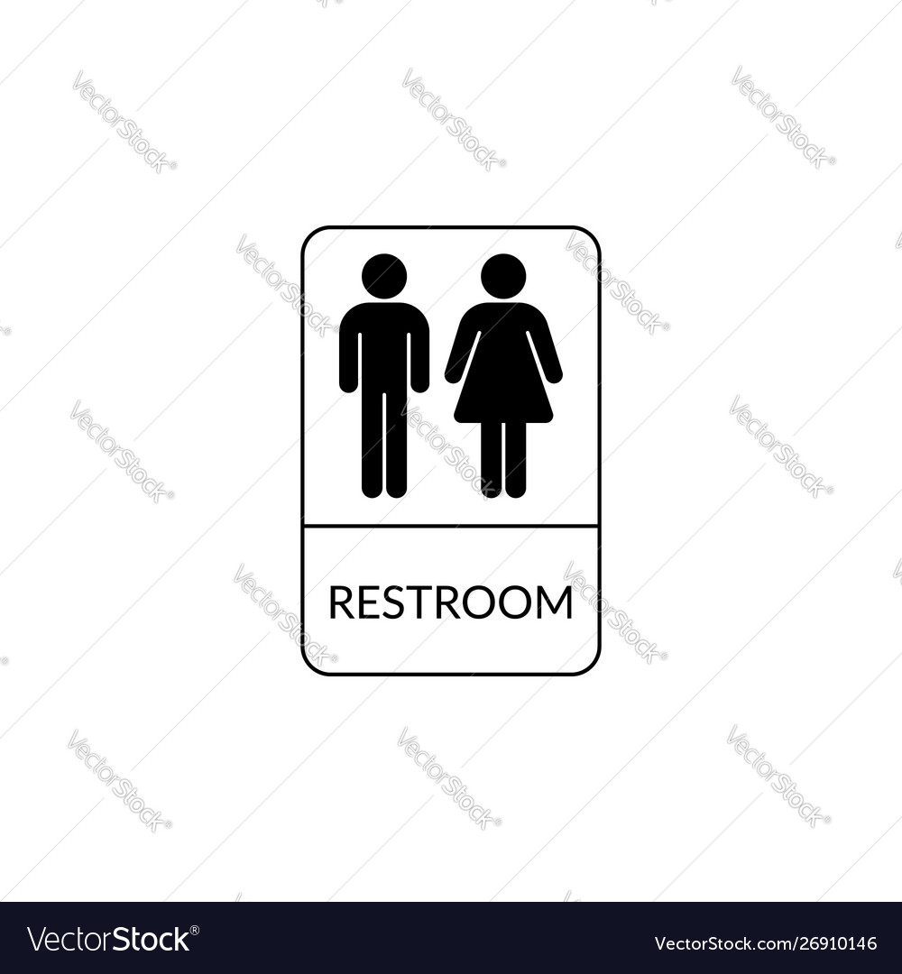 Restroom sign icon isolated on white background Vector Image