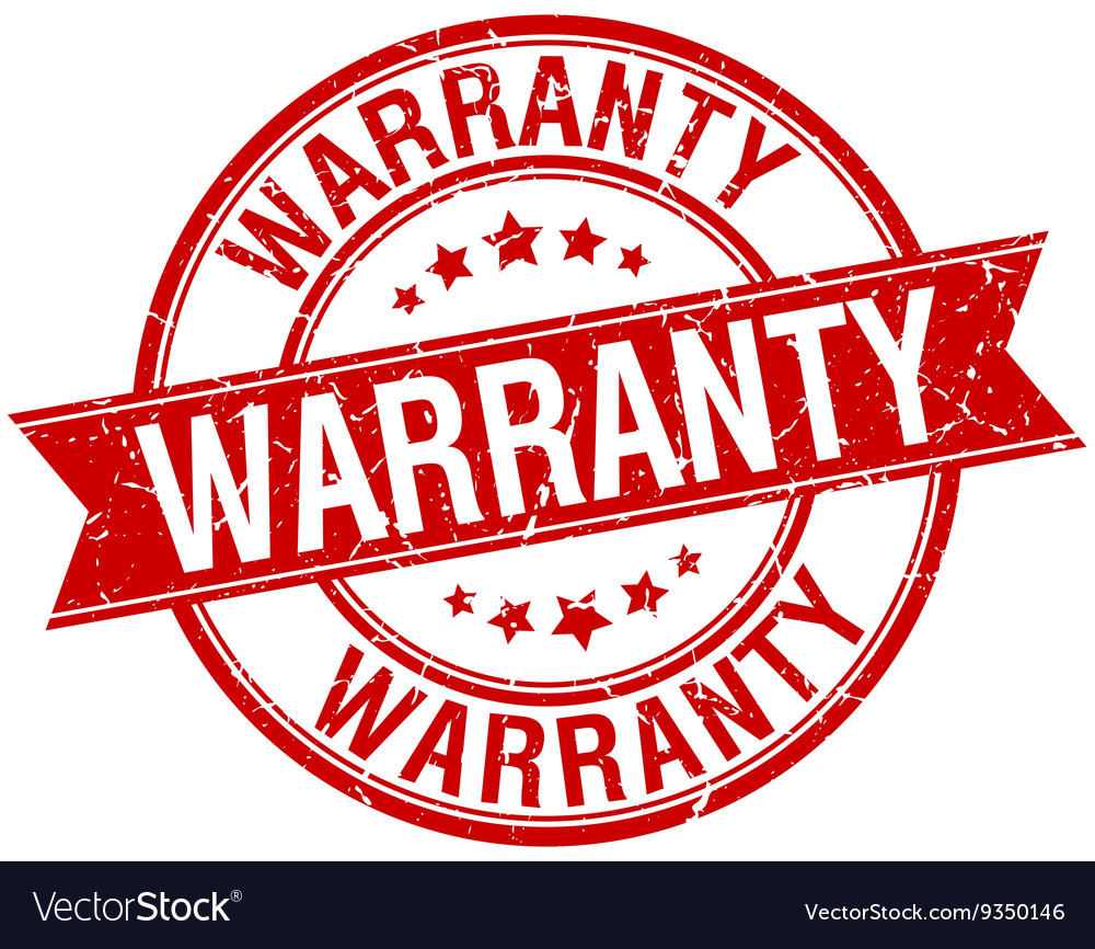 Warranty grunge retro red isolated ribbon stamp Vector Image