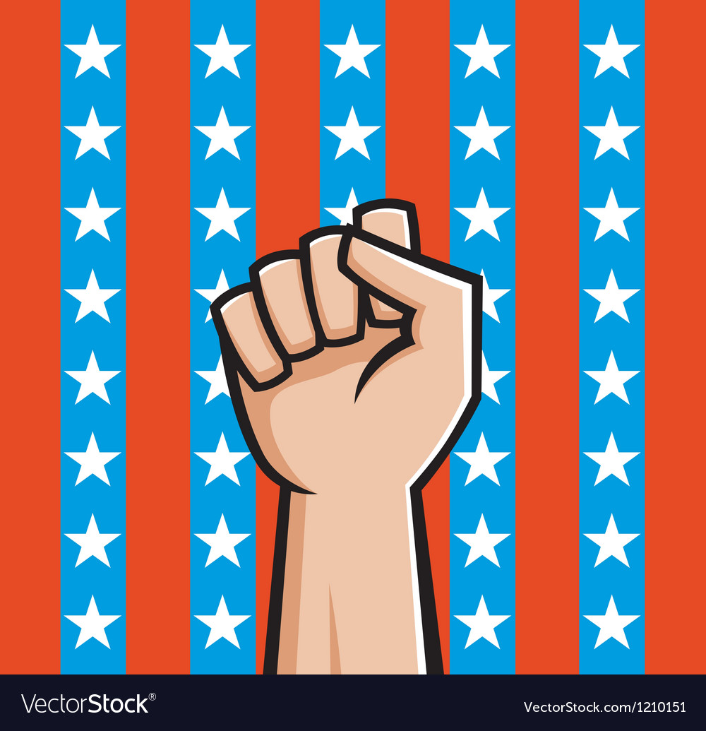 American fist Royalty Free Vector Image - VectorStock