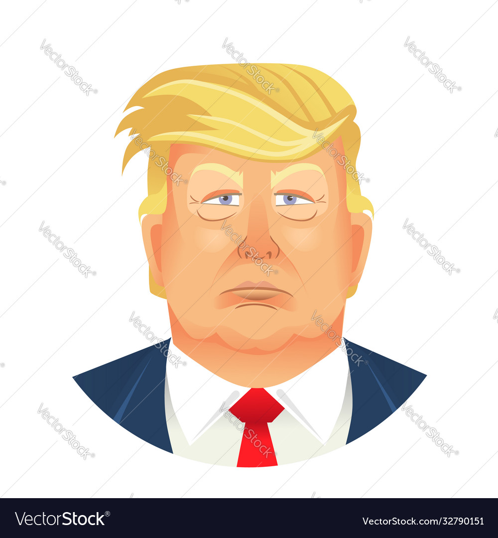 Donald trump emoticons Royalty Free Vector Image