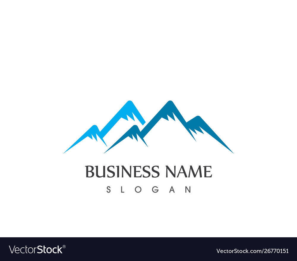 Mountain Logo Business Template Royalty Free Vector Image