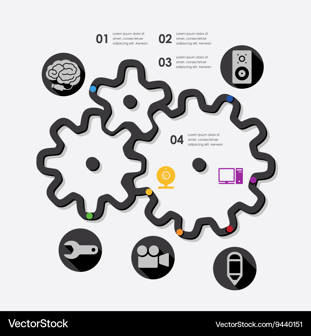 Technology infographic Royalty Free Vector Image