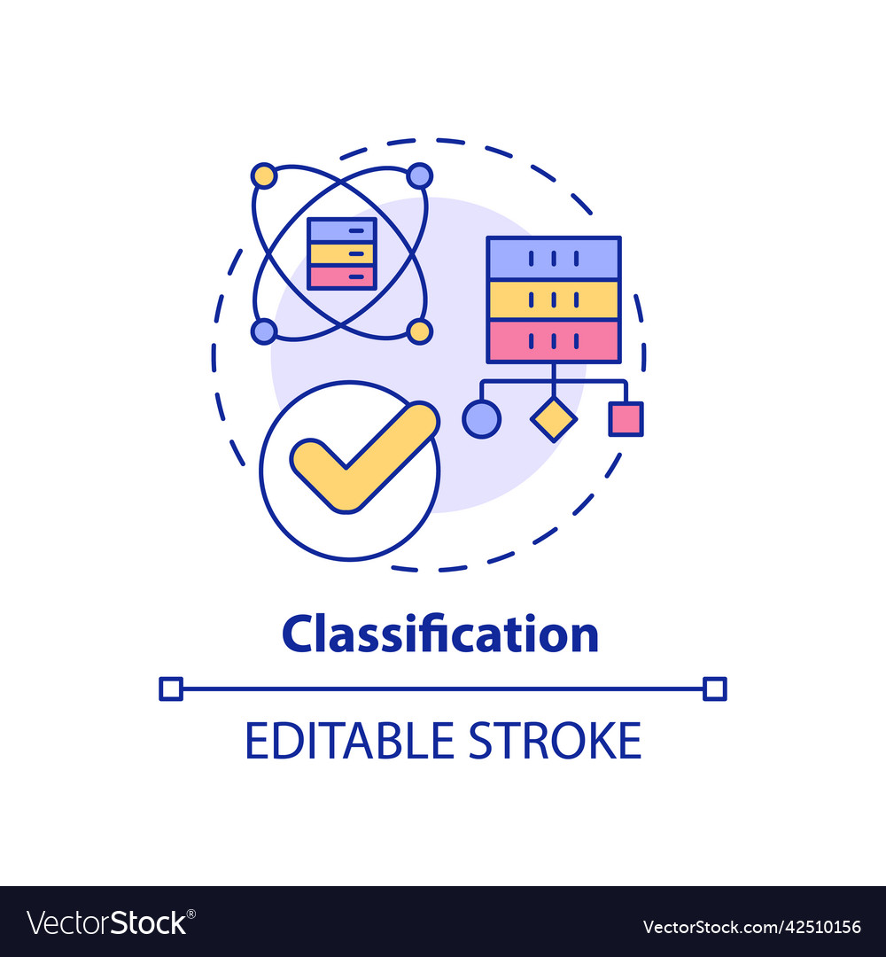 Classification concept icon Royalty Free Vector Image