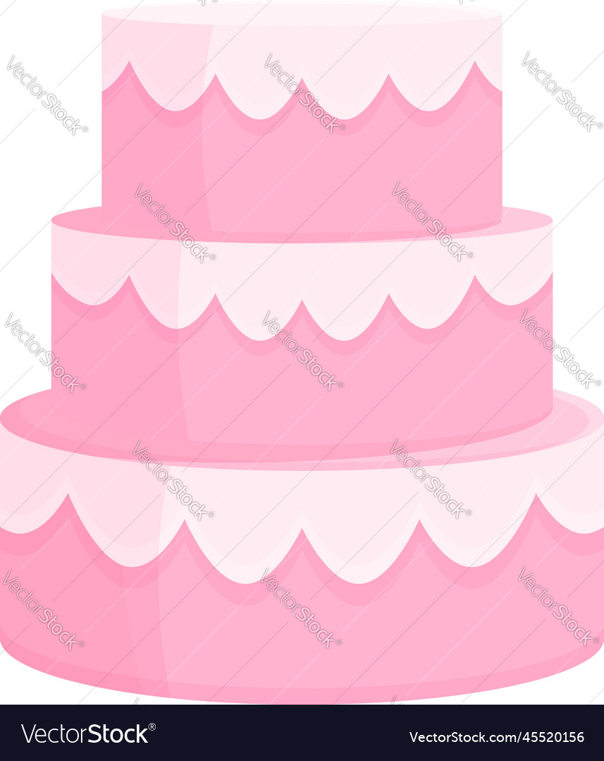 Couple wedding cake icon cartoon cream Royalty Free Vector