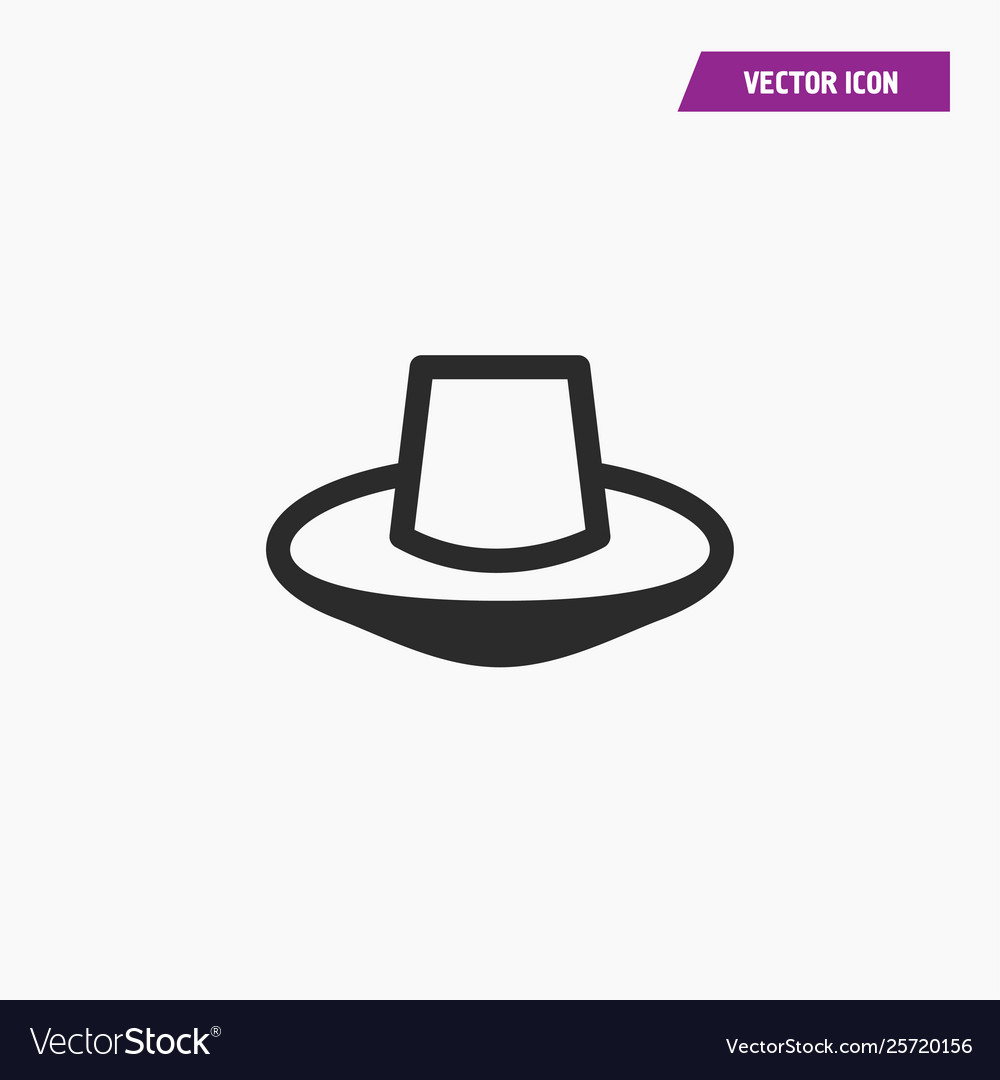 Fedora Hat Sketch Icon Royalty Free Vector Image