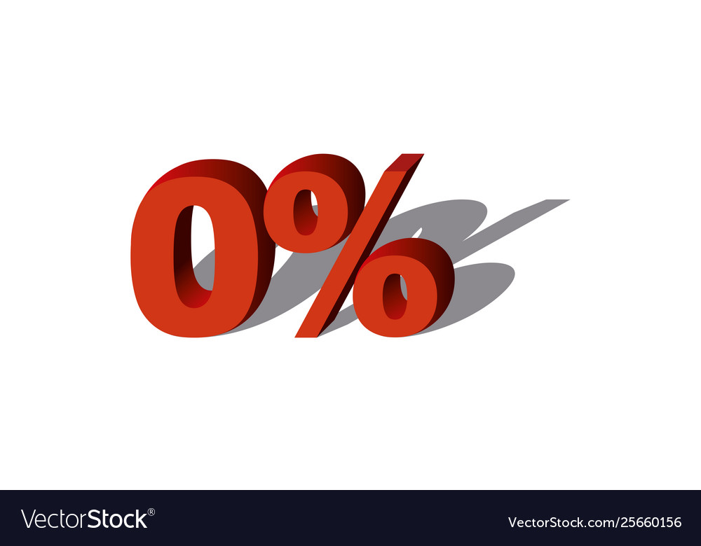Graphic sale percent 0 Royalty Free Vector Image