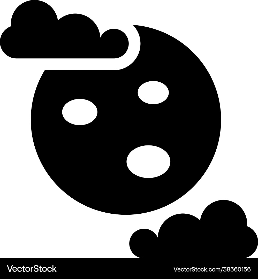 Moon icon Royalty Free Vector Image - VectorStock