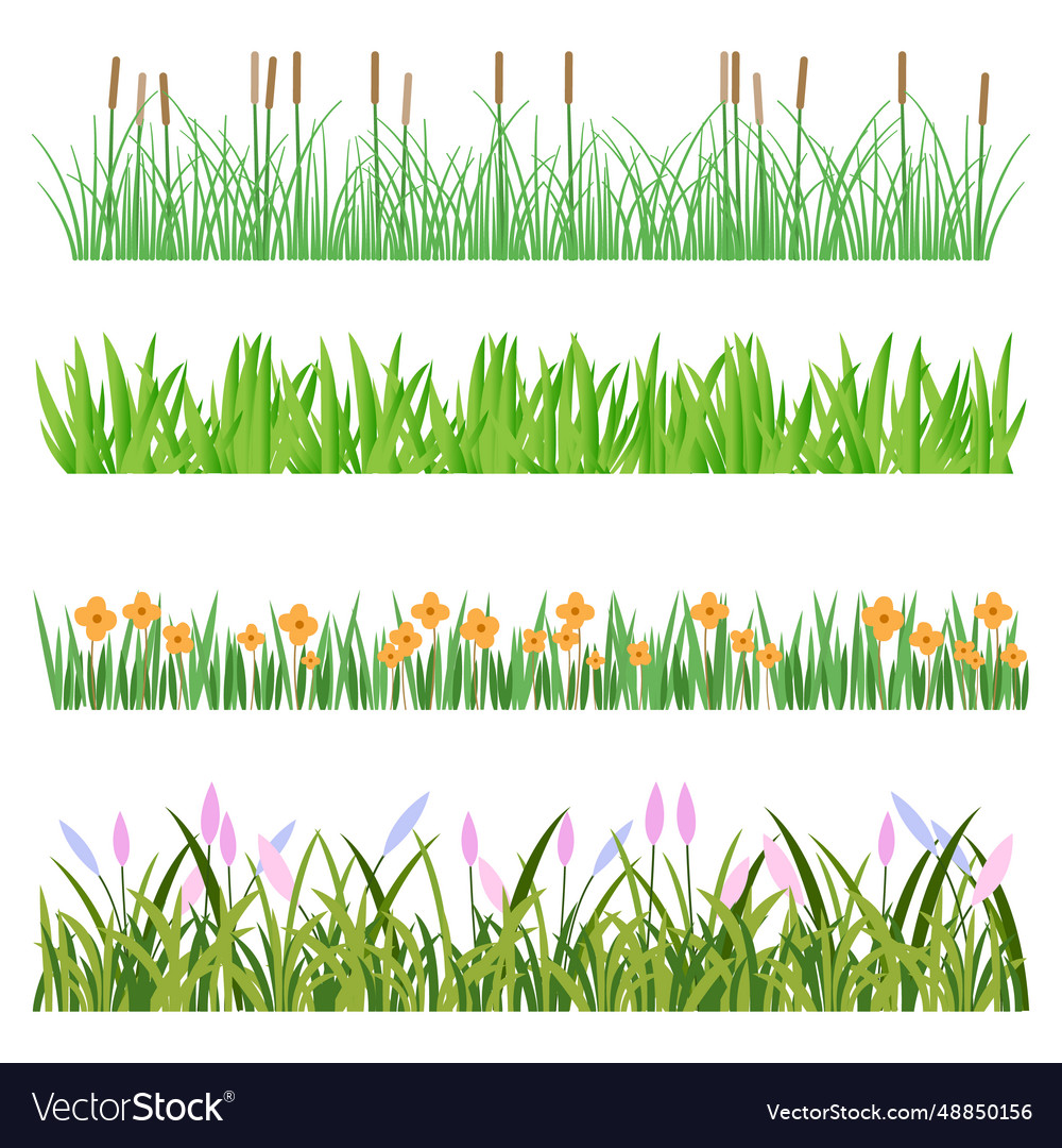 Realistic green lawn spring and summer grass Vector Image
