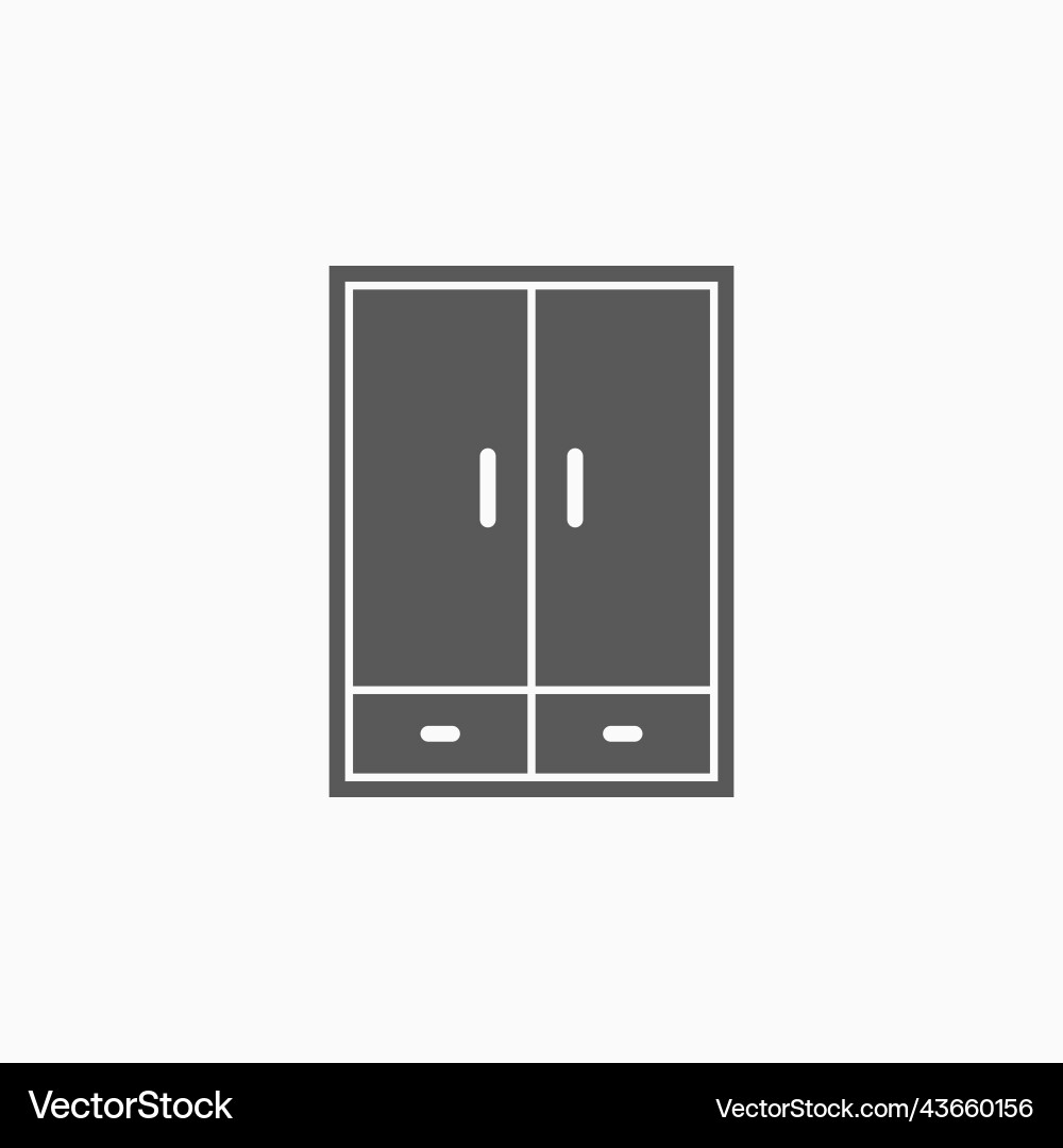 Wardrobe icon clothes Royalty Free Vector Image