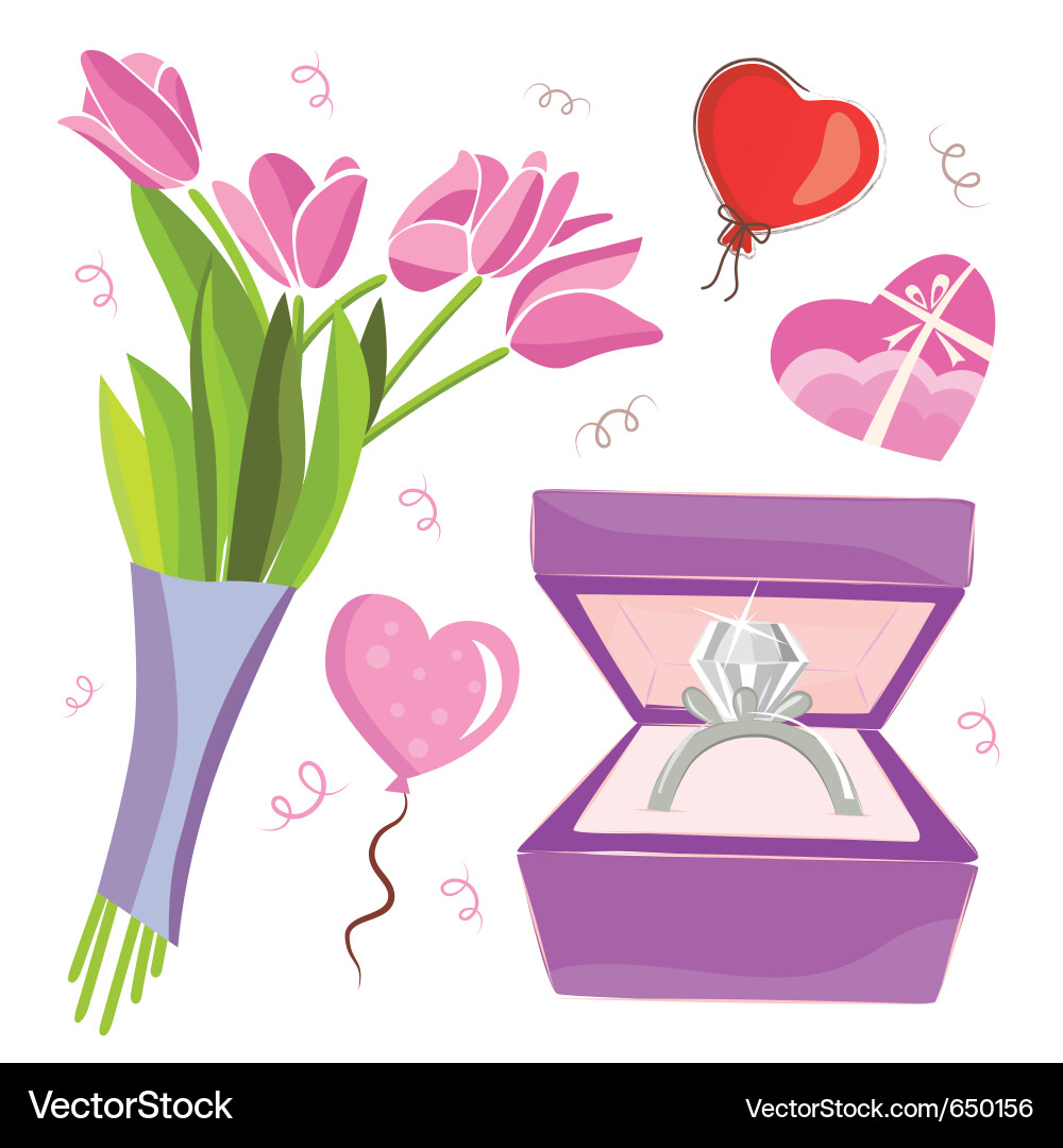 Wedding design elements Royalty Free Vector Image