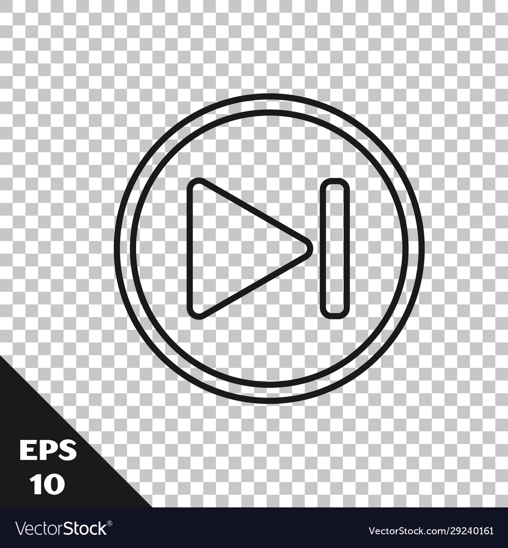 Black line fast forward icon isolated Royalty Free Vector