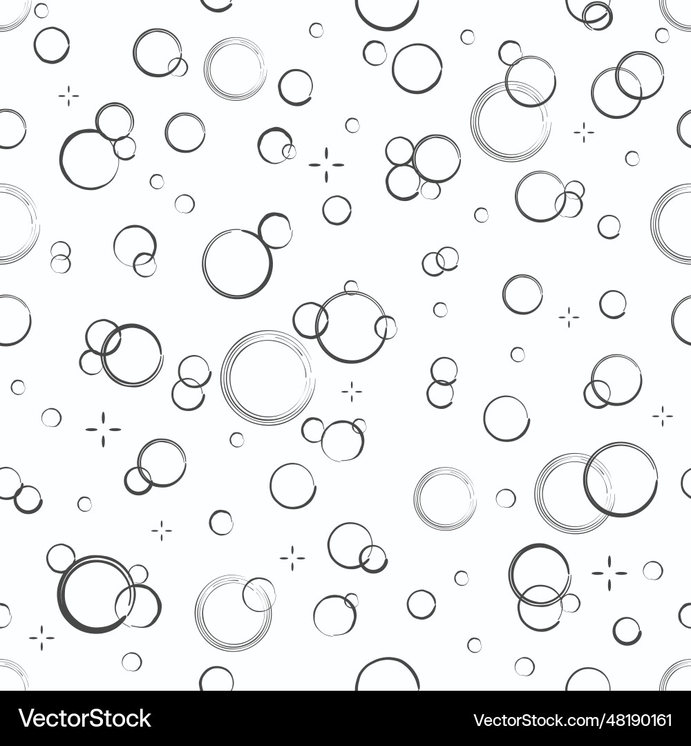 Cartoon soap bubbles seamless pattern Royalty Free Vector